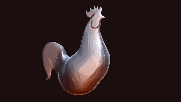 minimal Roster sculpture 3D Model