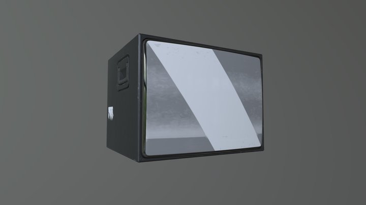 CRT TV Barco Monitor 3D Model