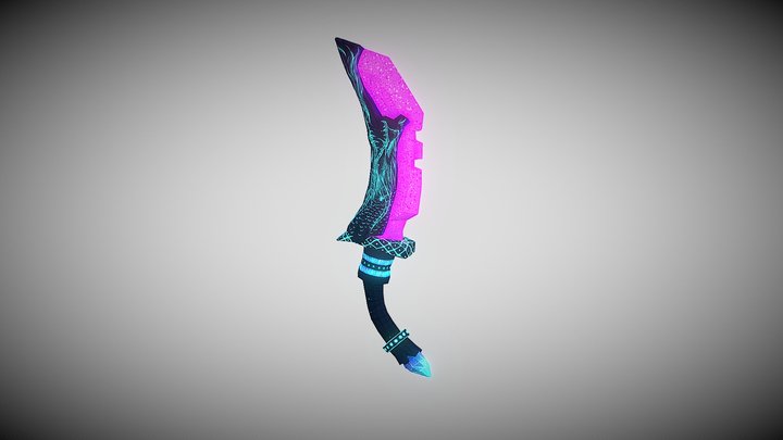 Neon dragon sword 3D Model