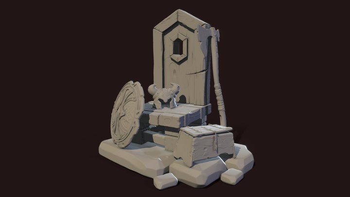 DS - Diorama (Viking) 3D Model