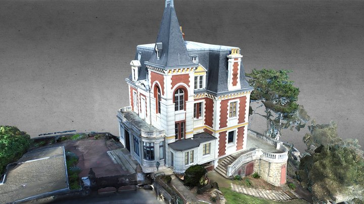 Villa des Roches Brunes et son jardin 3D Model