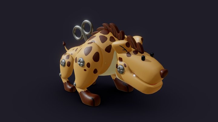 Hyena Wind-up Toy 3D Model
