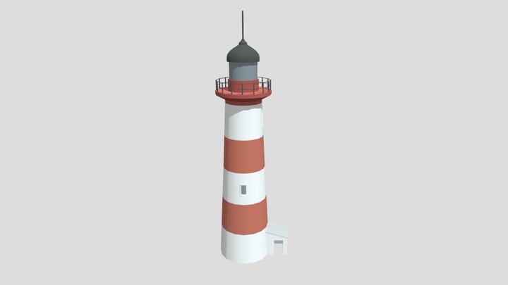Low Poly Lighthouse 3D Model