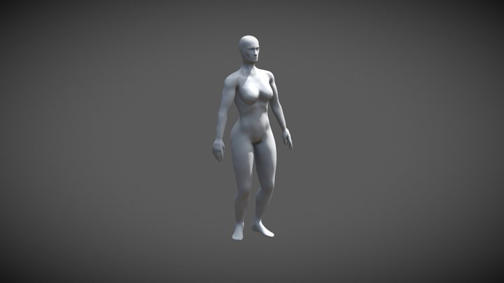 Woman Base Mesh 3D Model