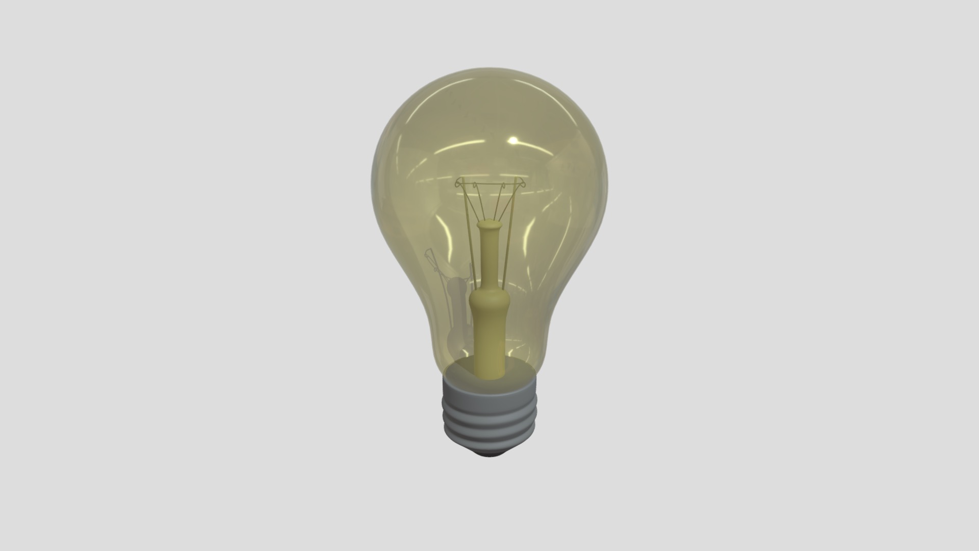 3D model Light Bulb - This is a 3D model of the Light Bulb. The 3D model is about a light bulb on a white background.