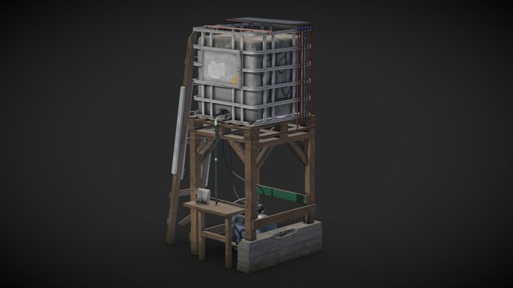 IBC Water Tank 3D Model