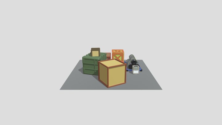 Warehouse simple assets pack 3D Model