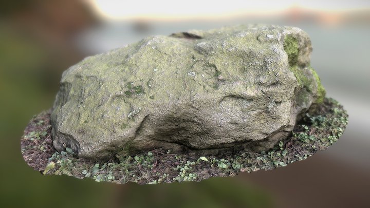 Mossy wet stone 2 – Modèle 3D gratuit STL