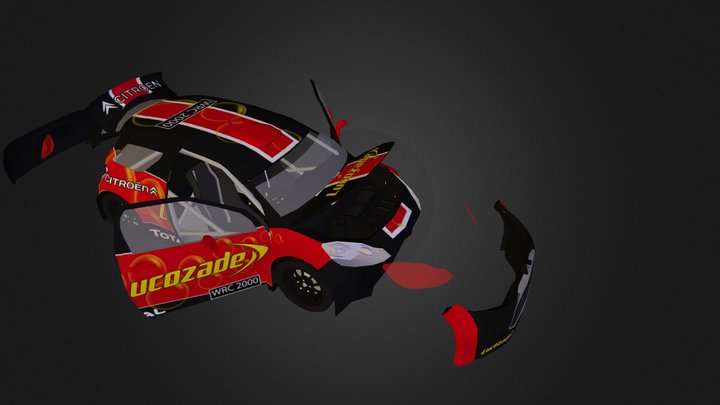 Citroen DS3 WRC 2000 Diffuse Open 3D Model