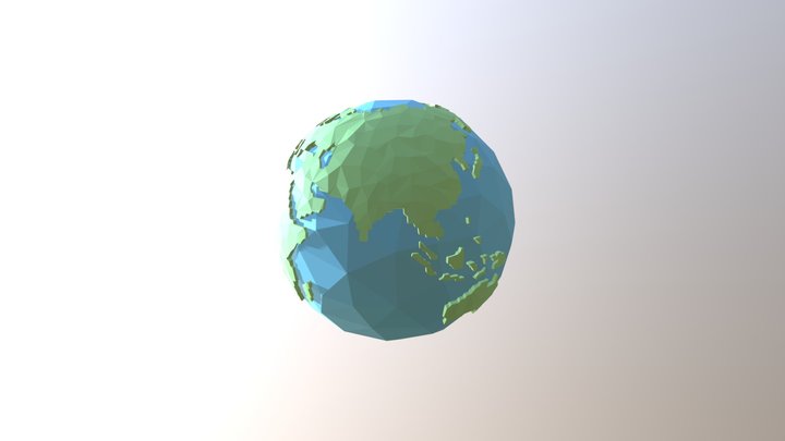 Low+ Poly+ Earth+V2 3D Model