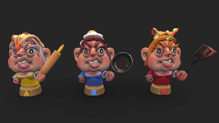 Annoyed Marie (Maria Barraqueira) 3D Model