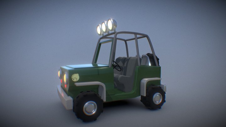 poly jeep 3D Model
