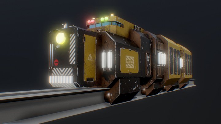 Nuclear locomotive "New Horizon" 3D Model