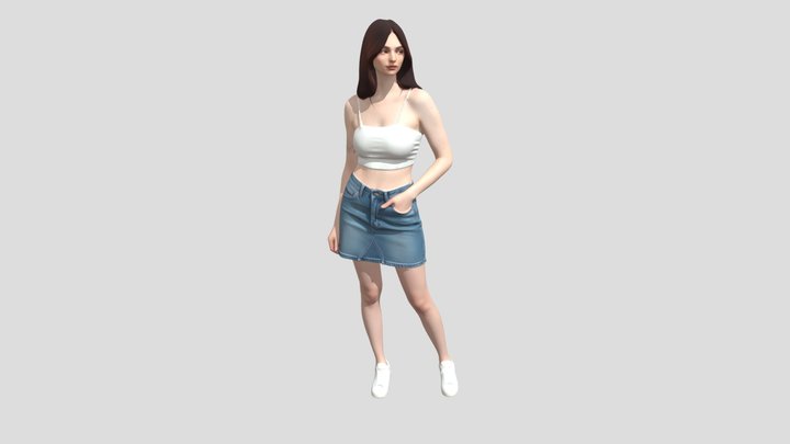 Casual Denim Chic – Free 3D Model STL