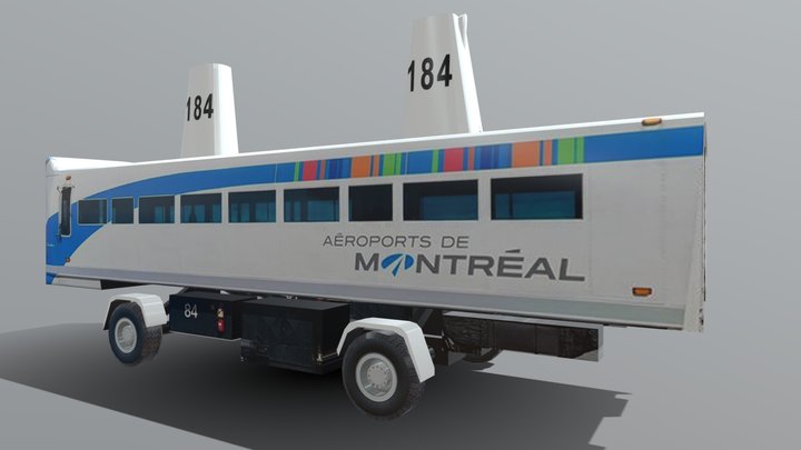 Mobile Lounges de Montreal airport 3D Model