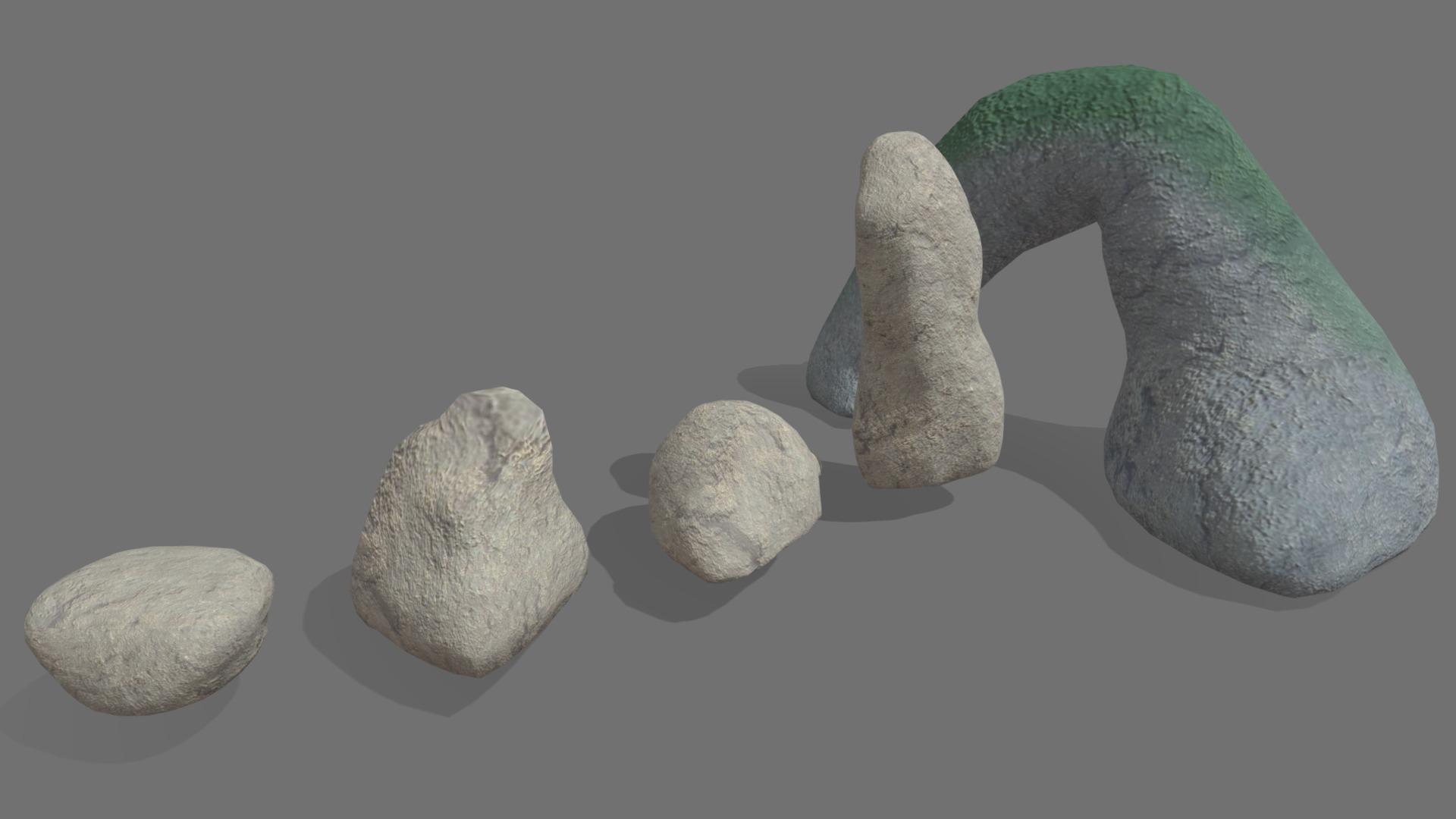 3D model Rock Pack - This is a 3D model of the Rock Pack. The 3D model is about a group of rocks.