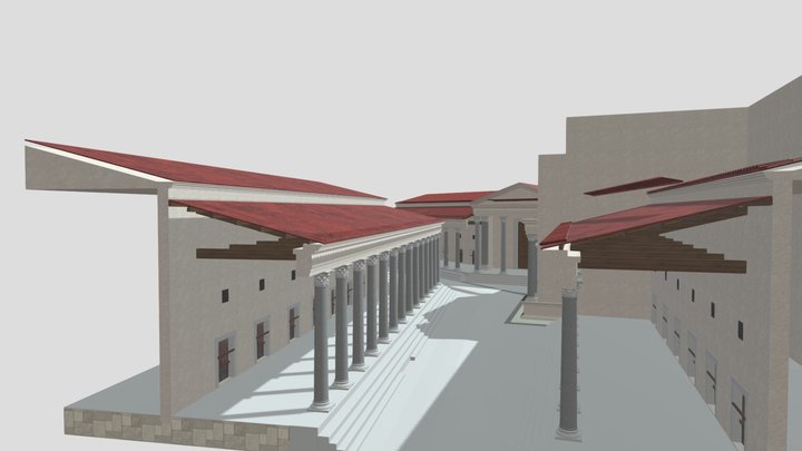 Roman Road in Byblos 218 A.D. 3D Model