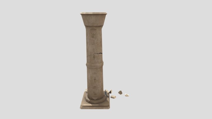 Egyptian Pillar 3D Model