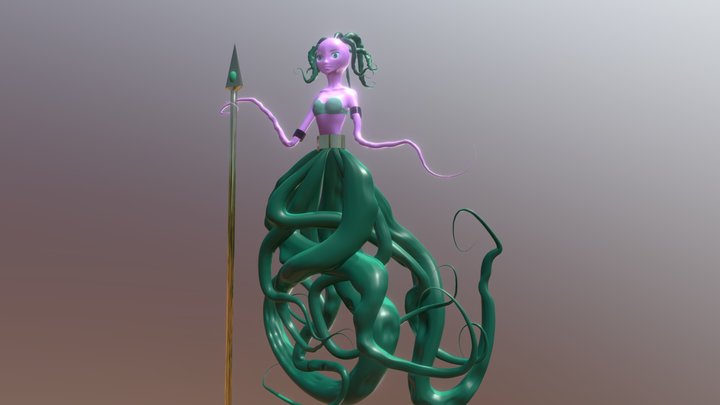 Sea creature - Cecaelia 3D Model