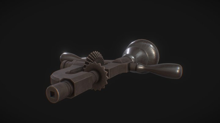 18th Century Hand Drill 3D Model