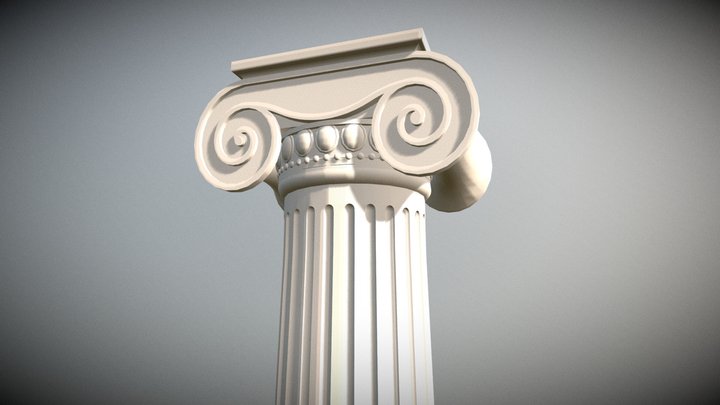 Ionic Column: Animated Glossary 3D Model
