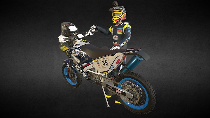 Husqvarna FR450 Rally Dakar 3D Model