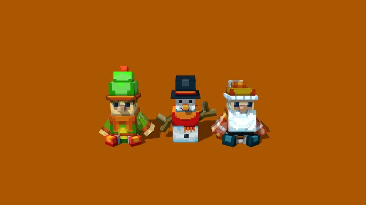 christmas plushie pack 3D Model