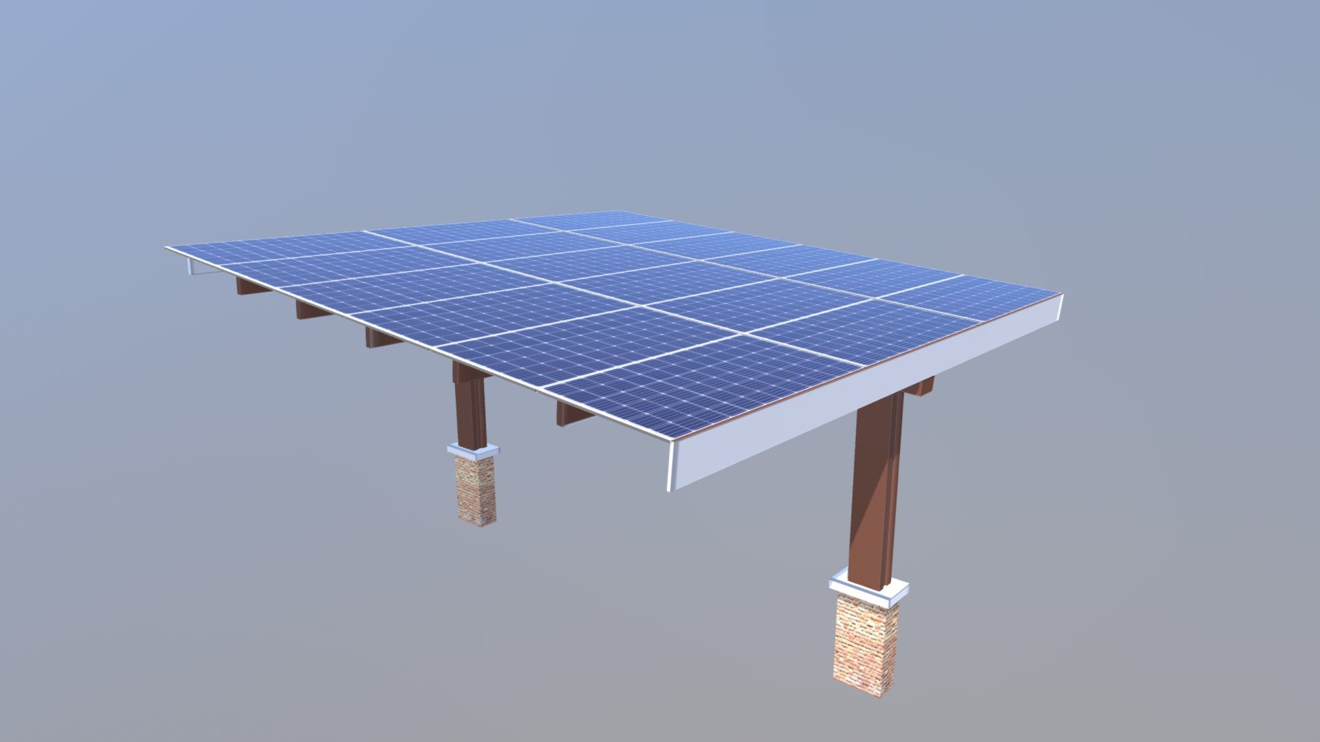 Double Post Download Free 3d Model By One80 Solar One80solar [41dbe70] Sketchfab