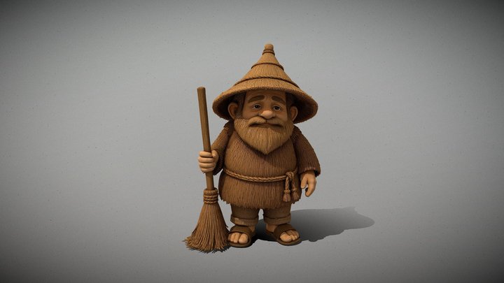 Relaxed Village Caretaker – Kostenloses 3D-Modell STL