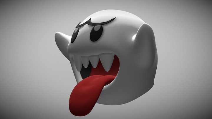 Super Mario - Boo 3D Model