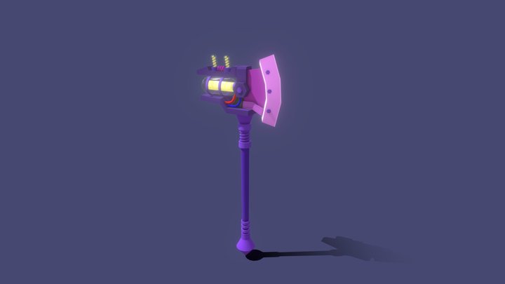 pink sct-fi axe 3D Model
