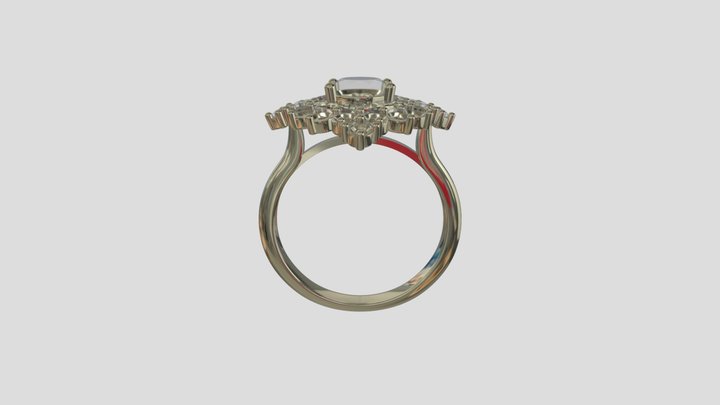 ADRG003 Diamond ring engagemet ring wedding ring 3D Model