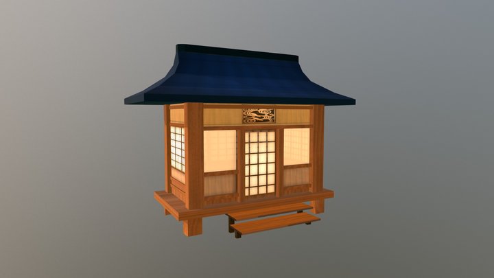 Japanese Style Gajebo 3D Model