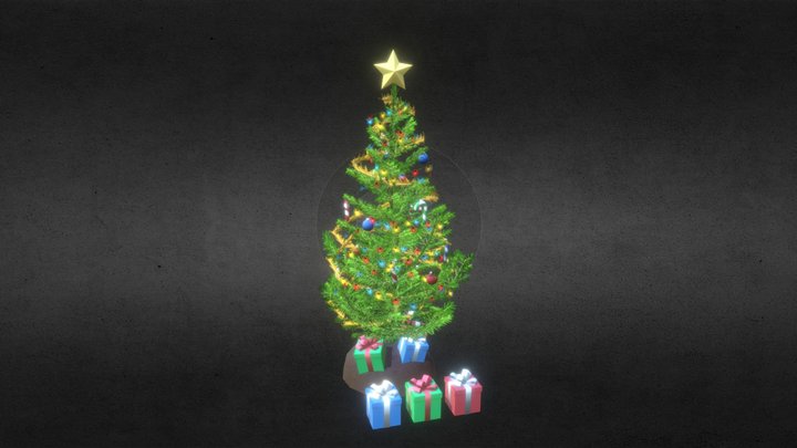 Christmas Tree low poly 3D Model