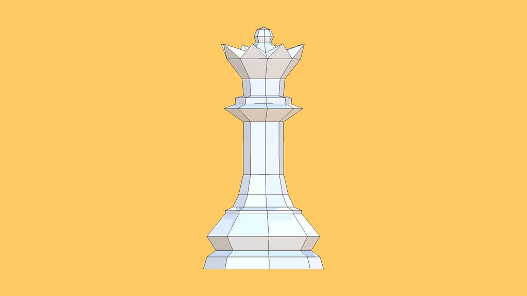 3D model dramatic chess set VR / AR / low-poly