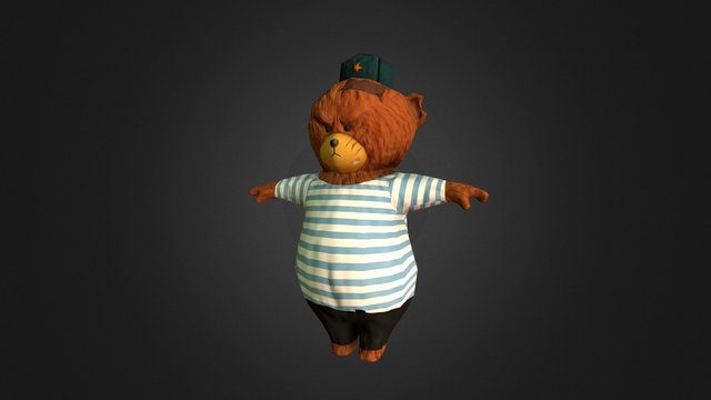 Teddy Bear Russian 3D Model