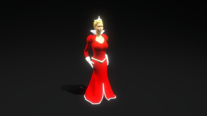 Battle Chess Set - QUEEN (3D Printable) 3D Model