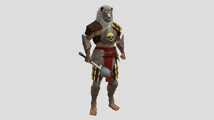 Lion Warrior 3D Model