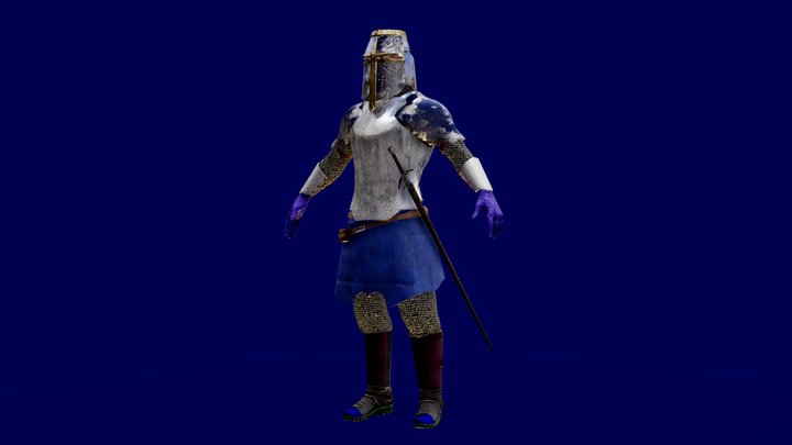 Medieval knight 3D Model