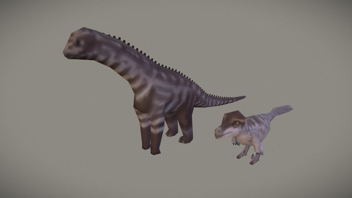 Baby Dinos 3D Model