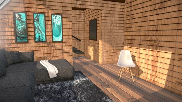 Beach Themed House - Living Room 3D Model