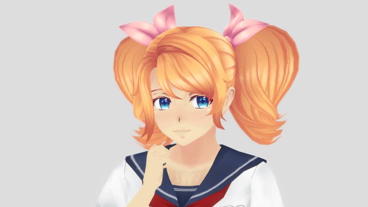 Yandere Simulator Raibaru Fumetsu new design 3D Model