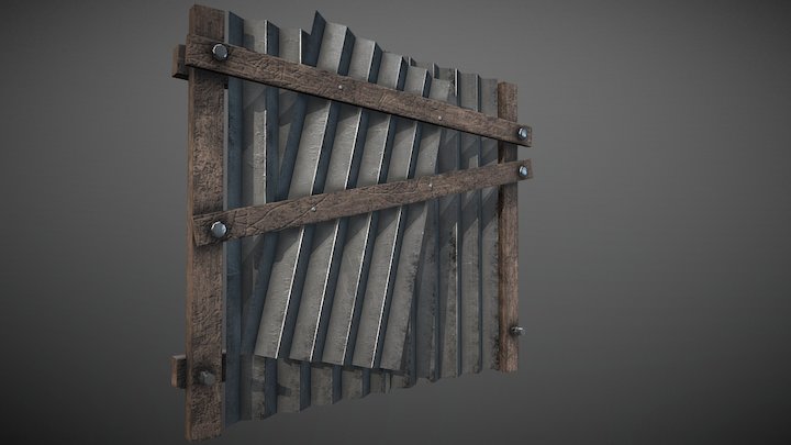 Tin Fence 3D Model