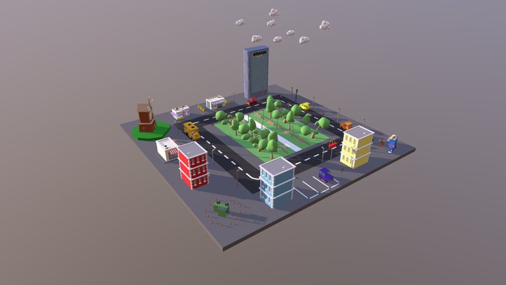 Citta' LowPoly 3D Model