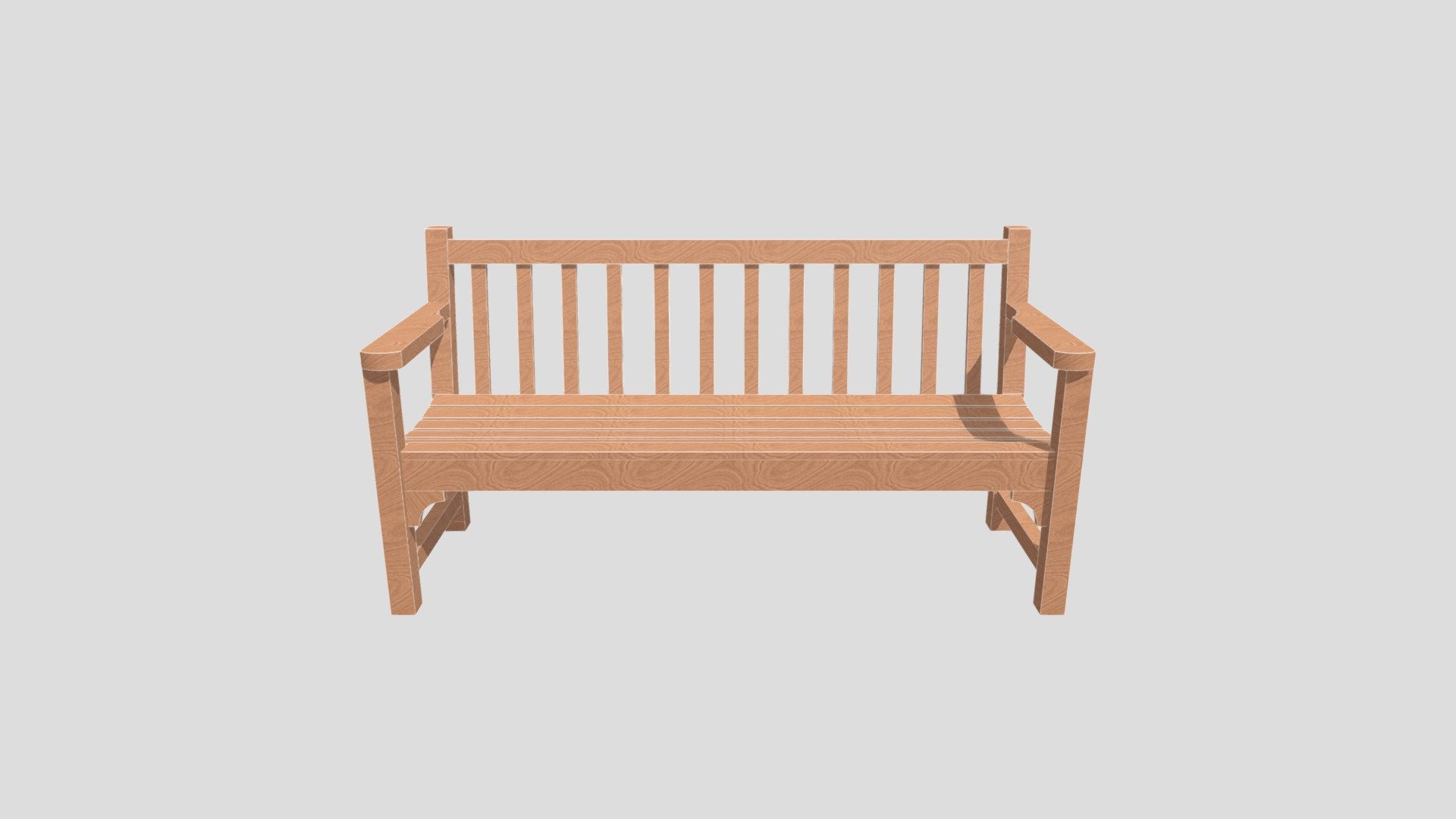 BlueLine WoodWorks Garden Bench — Sketchfab embed 3D viewer