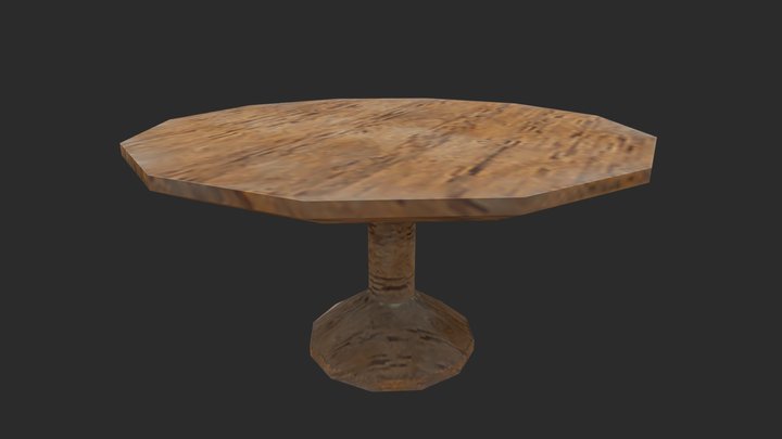 PSX Wooden Table – Free 3D Model STL