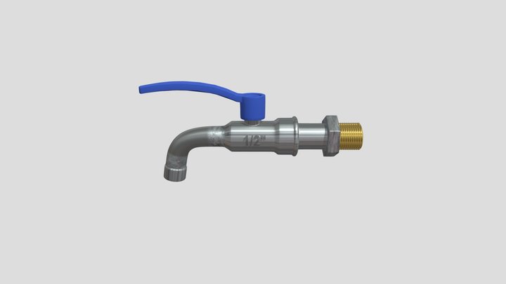 Bib Cock Water trap 3D Model