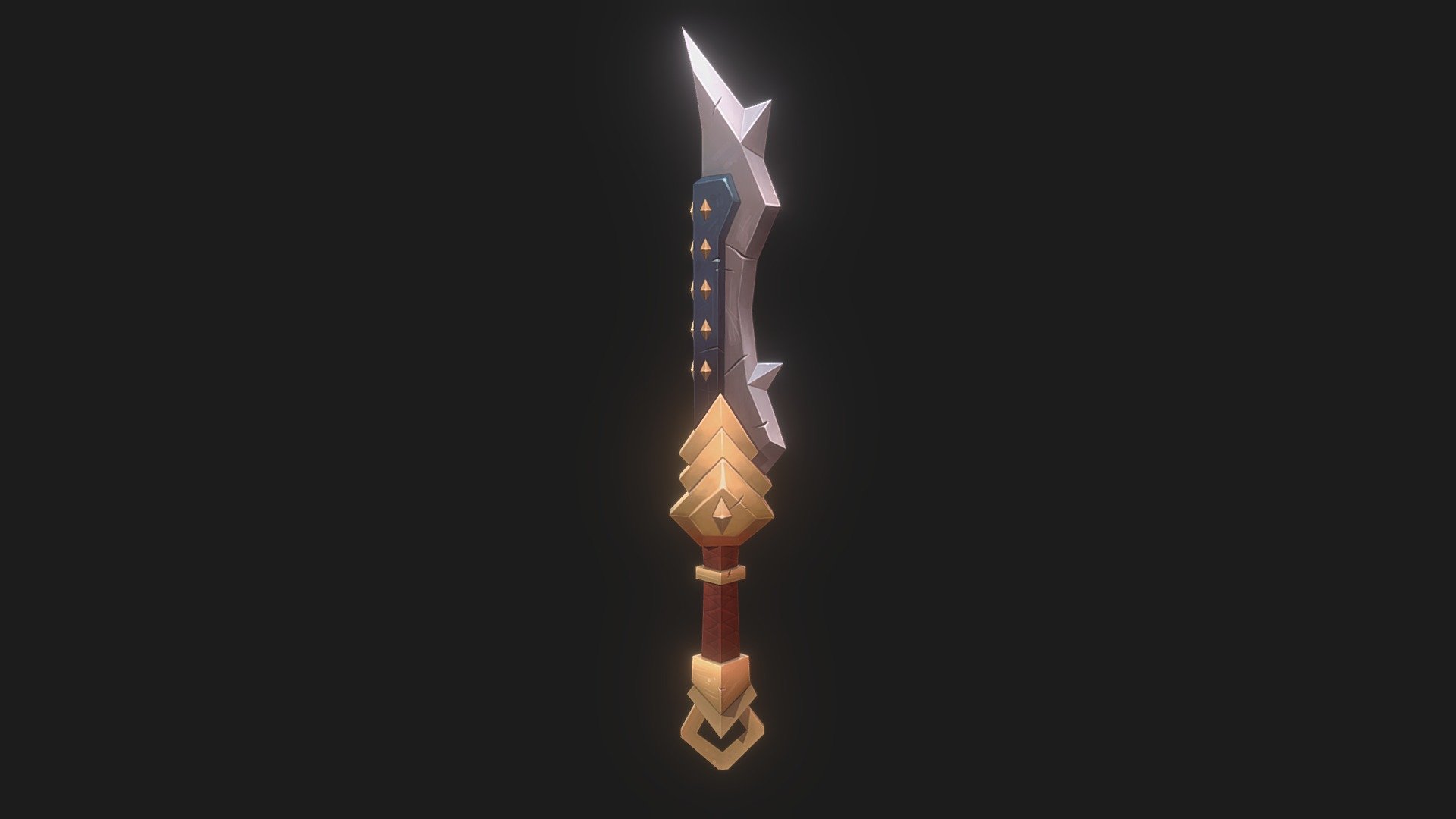 Handpainted Low Poly Sword