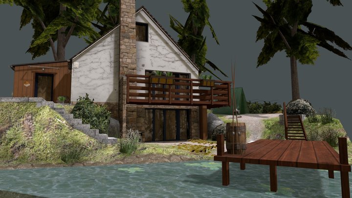 DAE Diorama - Eco House 3D Model