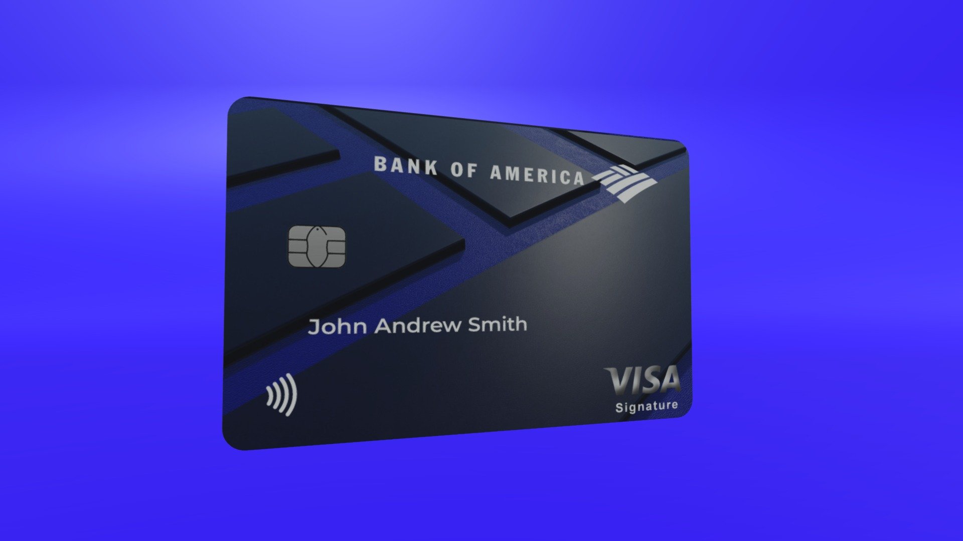 Bank Of America Card - Download Free 3d Model By Geisson Pacheco 